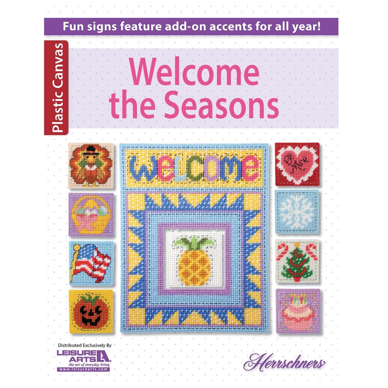 Leisure Arts Welcome The Seasons Plastic Canvas Book and Patterns – Pattern with Plastic Canvas Projects, Craft Designs, Home Décor, and DIY Plastic Canvas Ideas